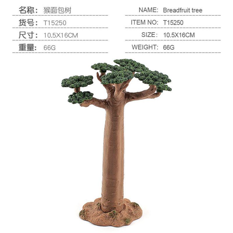 Realistic Pvc Animal Model Scene Decor Tropical Desert Trees Cactus And Baobab Tree Set