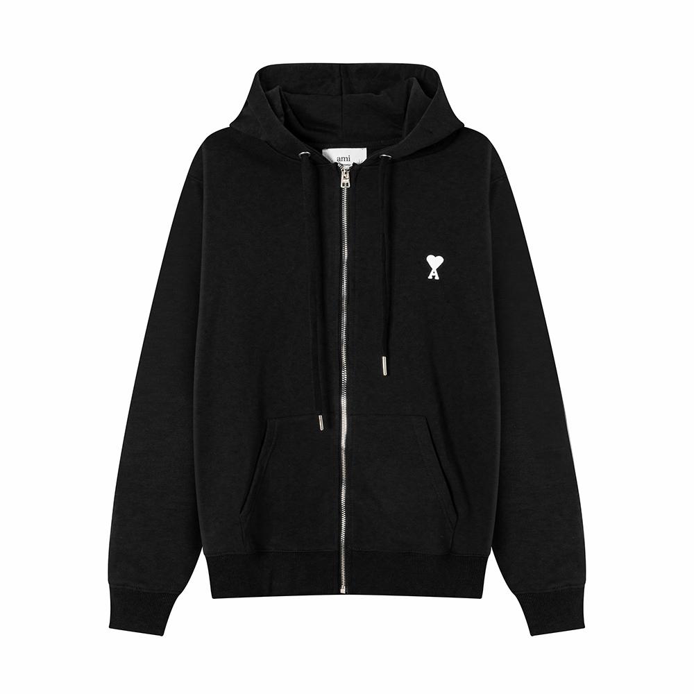 

669 AMI Мужская осенне-зимняя новая толстовка на молнии с вышивкой L