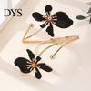 Floral Cuff Bracelet Flower Arm Women Upper Adjustable Open Delicate Wrist Jewelry Bangle Armlet for Party Wedding Holiday Metal