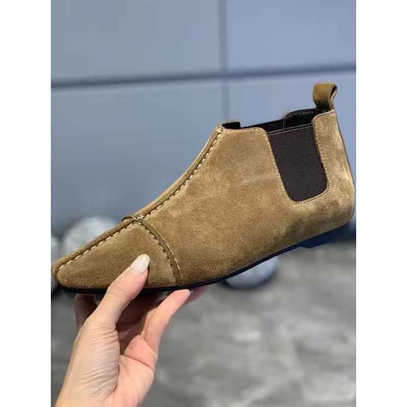 Sheepskin Version~ New British Style Chelsea Boots In the Autumn of 2025 Women's Retro Short Boots Fashion Versatile Square Boots