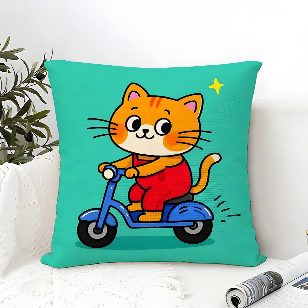 Funny And Quirky Party Animals Pillow Case Cotton Linen Fabric Square Zipper Pillowcase Home Decorative Living Room