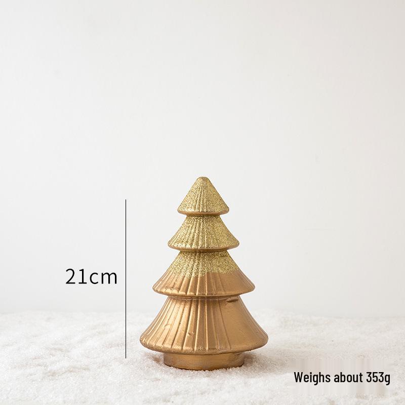NUCHI Golden Morandi Gray-Green Mini Nordic Christmas Tree Ornament
