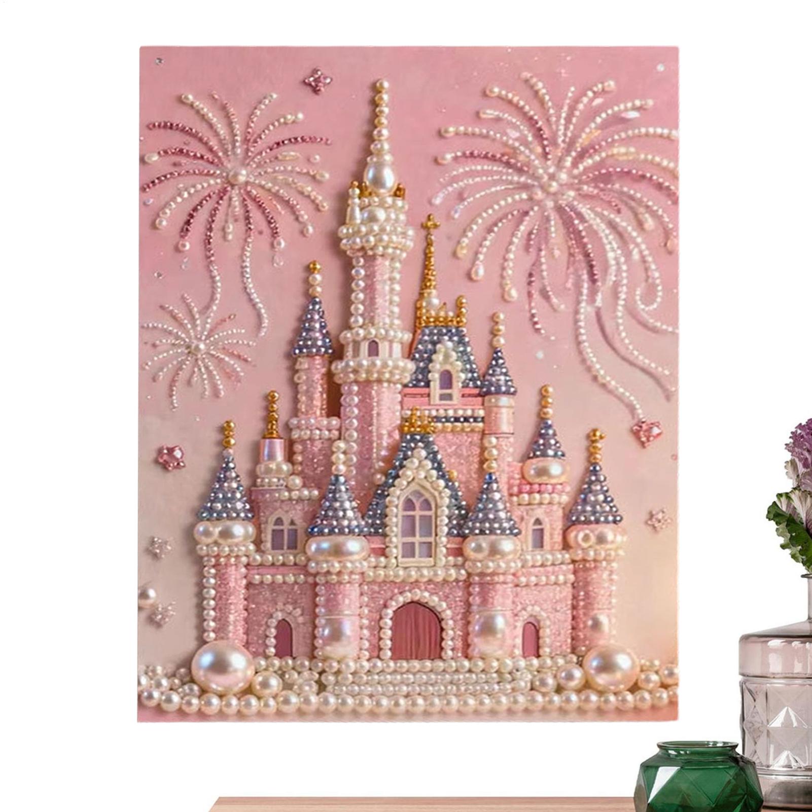 DIY Beaded Painting Art Craft Set Castle Pearl Painting Craft Handmade Pearl Painting Supplies For Adults Art Lovers China Mainland