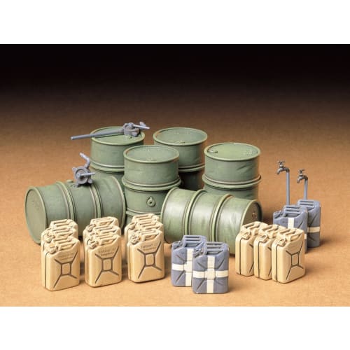 Tamiya 1/35 Military Miniature Series No.186 German Army Drum Can Set Plastic Model 35186