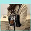 Mochila Streetwear Vintage Harajuku Com Estrutura Macia E Bolso Interno Para Celular Para Estudantes