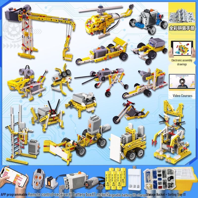 2025 Kinder-Robotik-Bausatz Kompatibel mit LEGO Technic 9686 - Elektrisches Pädagogisches Bausteinspielzeug