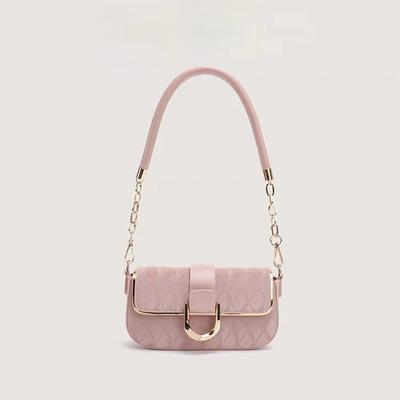 Sac à aisselles en losange haut de gamme, sac à bandoulière avec chaîne, petit sac carré de tempérament à la mode, nouvelle collection 2024