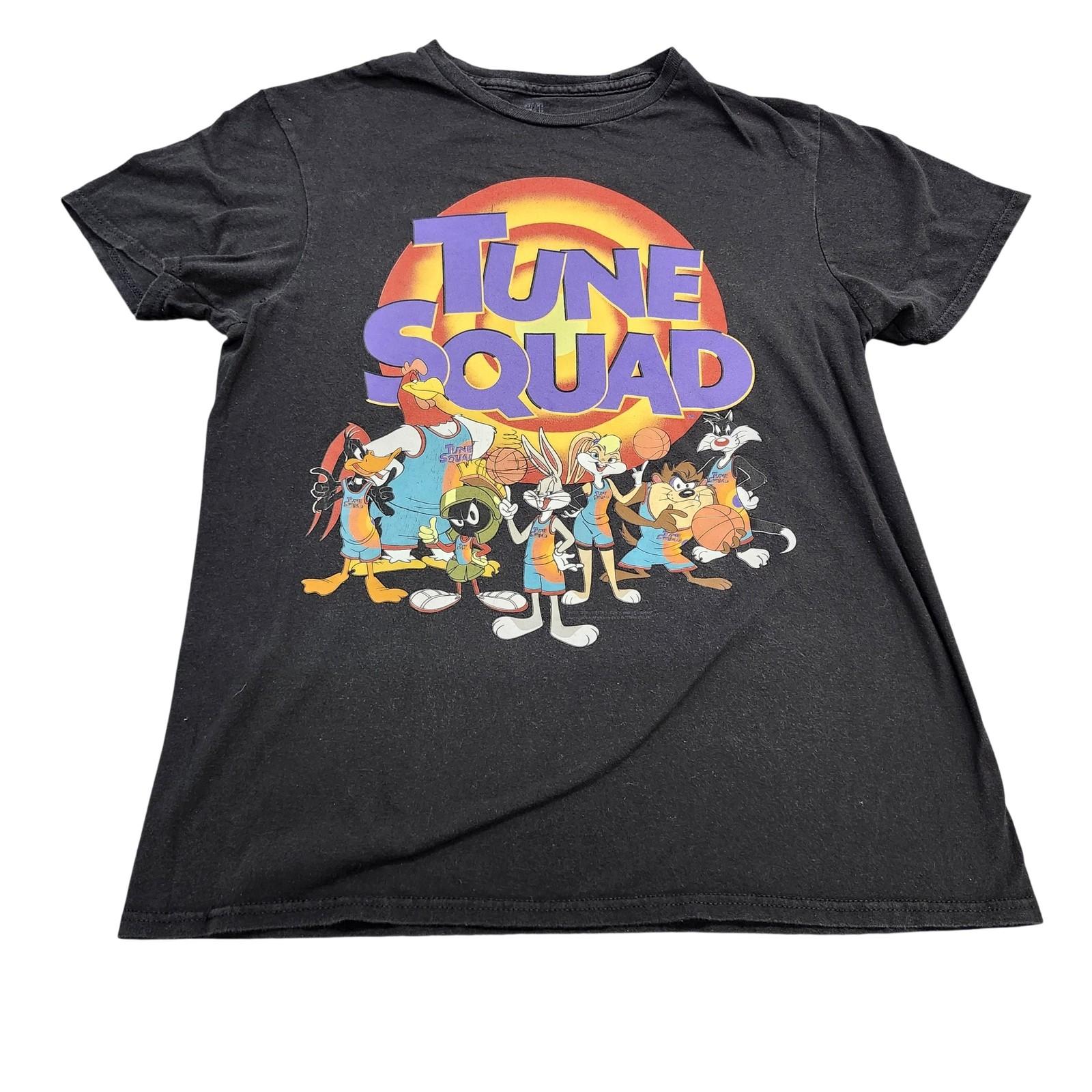 Space Jam A New Legacy Shirt Mens Medium Black Tune Squad Looney Tunes Tee Unisex T-Shirt S
