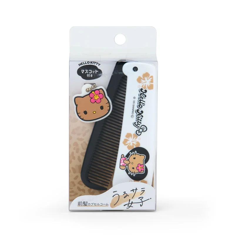 Sanrio Hello Kitty Front Hair Capsule Comb With Mascot ( White ) Japan NEW