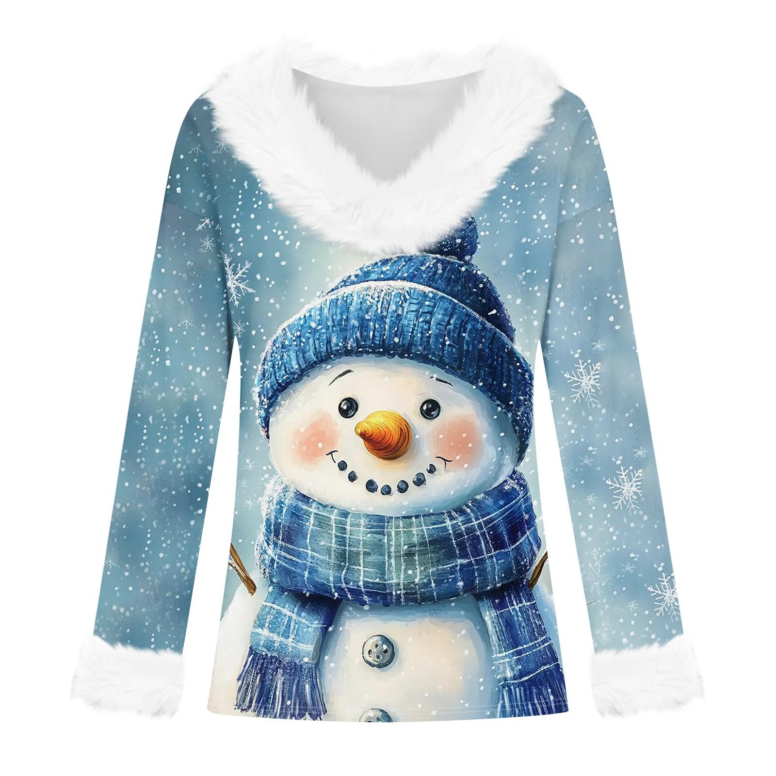 Женская футболка с рождественским принтом — фото 4