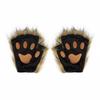 Costume Cosplay Gatto Maschera+Coda+Guanti Volpe Set Accessori Costume di Halloween Tema Lupo Therian Accessori per Travestimento