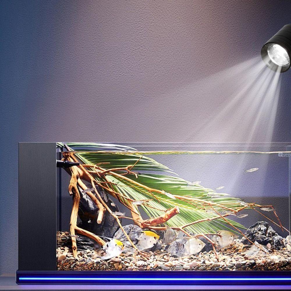 Lâmpada de Clipe para Aquário com Zoom Ajustável Holofote de Foco Ajustável Acessórios para Aquário