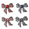 Beautiful Rhinestones Bowknot Shaped Brooch Hollow Designs Lapel Pin Fashion Accessory For Blouse And Scarf