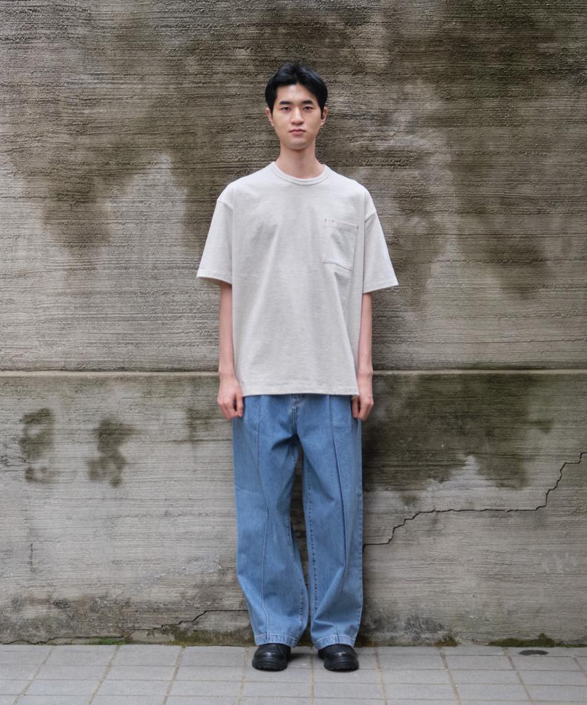 Holliseon Lawrence Short Sleeve T-Shirt Melange Beige