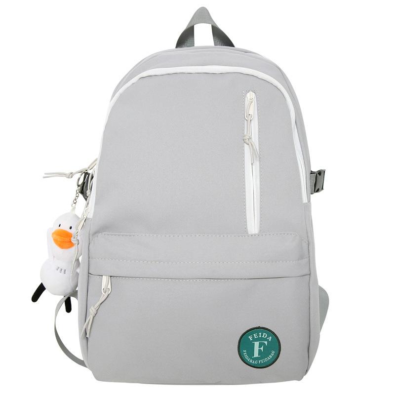Schoolbag Casual Middle School Student Schoolbag 1011 New Korean Version Simple and Versatile Travel Backpack Trendy Couple Backpack