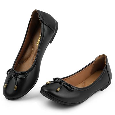 Women's Flat Elegant Bow Flats Shoes Slip On Footwear Low Heel TPR Bottom Chaussures Plates Women‘s Daily Ballet Flats Flat Shoe