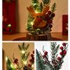 Mini Christmas Tree With LED Light Small Pine Tree Table Xmas Decor Gifts