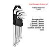 Juego de Destornilladores de Llave Hexagonal Allen W112/128 con Funda Universal de Torque Largo Métrico, para Motocicletas, Bicicletas