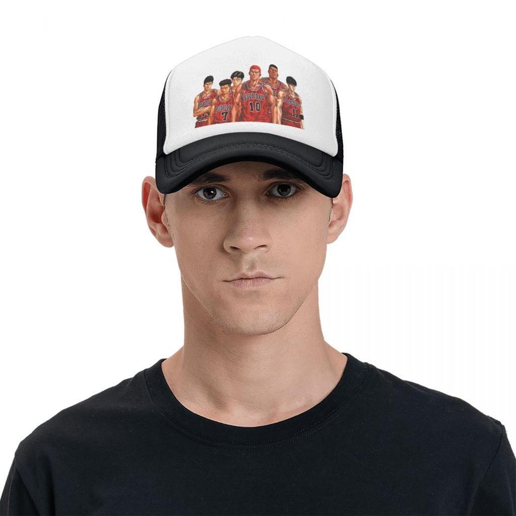 Cartoon Basketball Anime Slam Dunk Baseball Cap für Unisex WoUnisex Atmungsaktive Trucker Hat Performance Snapback Hüte Sommer Caps