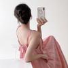 Dopamine Pink Ombre Sleeveless Summer Swing Maxi Dress