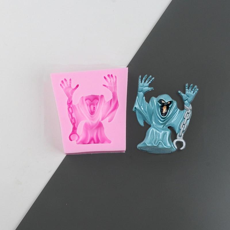 Cartoon Halloween Fondant Chocolate Mold Cake Decorating Tools Skull Bat Tombstone Baking Silicone Mold Easy to Clean