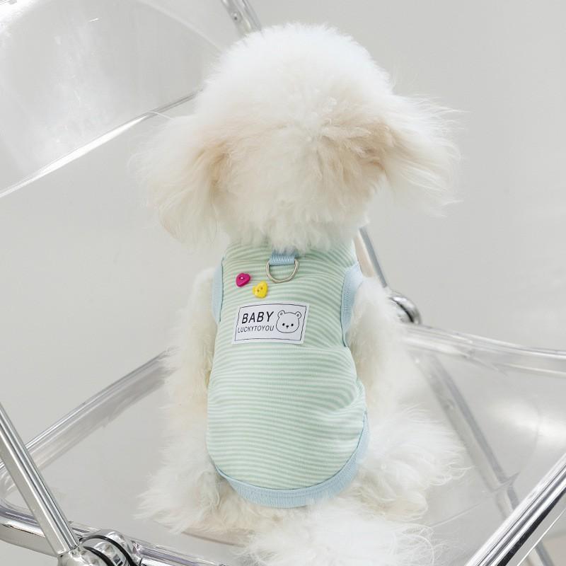 Pet Vest Small Medium Dogs Cats Breathable Cotton Sleeveless Tee Lightweight Casual Apparel