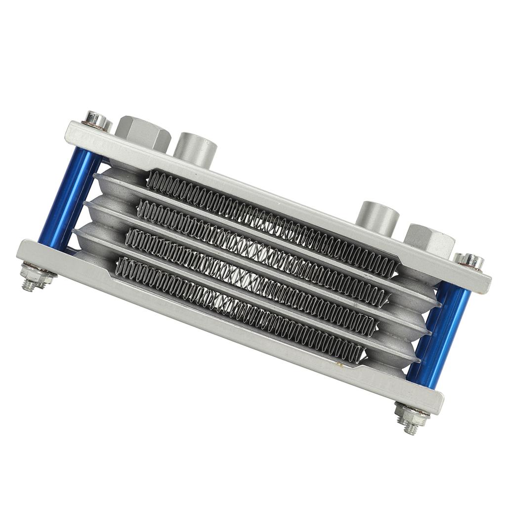 17PCS Motorcycle Oil Cooler Radiator Set Aluminum 4 Row Engine Oil Cooling Kit Replacement for Monkey 125cc‑140cc