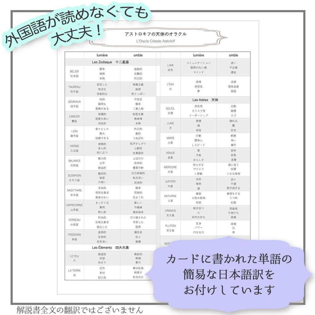 [Authentic] Astrokif's Celestial Oracle [Oracle Card Meanings In Japanese] Tarot Card Fortune Telling