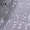 Holiday Party Nail Decals Halloween 3D Embossed Stickers, Skeleton Hand Pumpkin Spider Bat Gothic Manicure Art Decals, Decoration for Decor Sticker