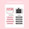 Kids Mini Instant Print Camera 24MP HD 1080P Video Digital Photo Camera with 2 Rolls Print Paper Gift for Birthday/Holiday