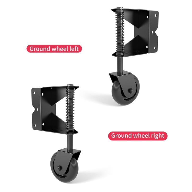 4inch Universals Gate Casters Adjustable Spring Gate Support Wheel Spring Loaded Gate Casters Hardware Easy To Install