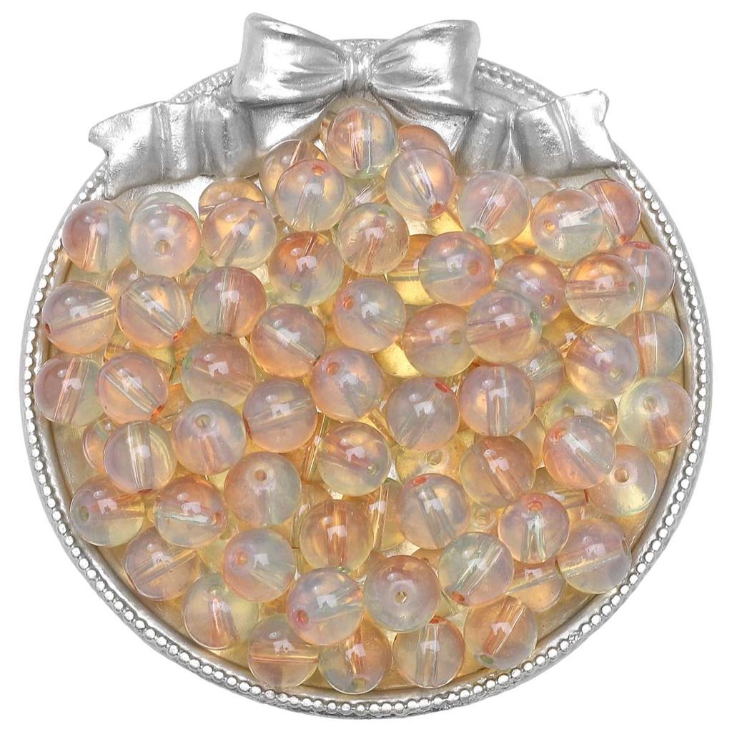 30Pcs Crystal Glass Beads Protein Coated Colored Round Loose Spacer Beads for DIY Necklace Bracelet Jewelry Making
