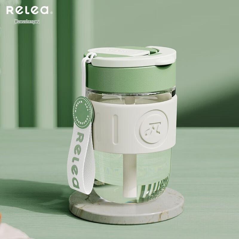 Wushengwu Portable Glass Tumbler with Straw