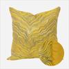 Yellow Wave Pattern Throw Pillow Cover - Modern Luxury for Sofa or Bed