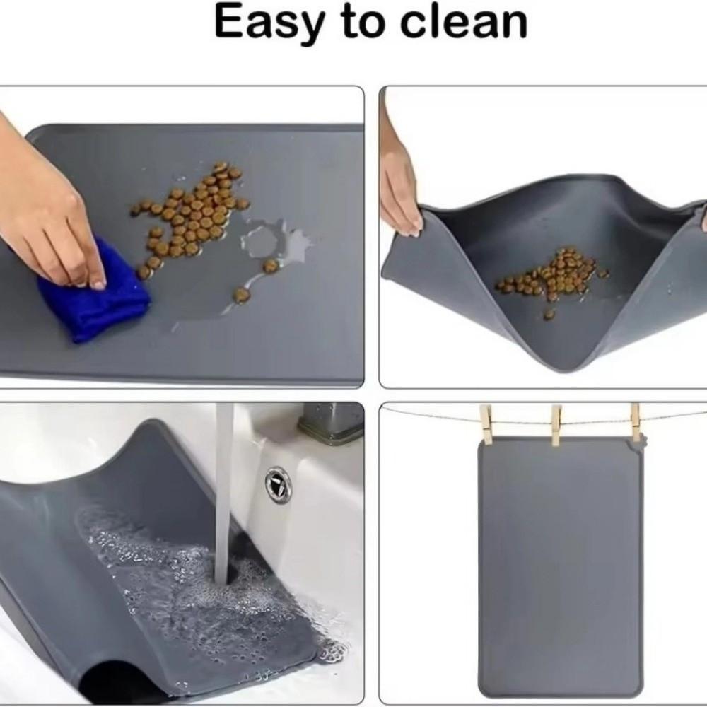 Silicone Pet Bowl Mat Non Slip Floors Pad New Cat Dog Food Mat For Pet Feeding Bowl
