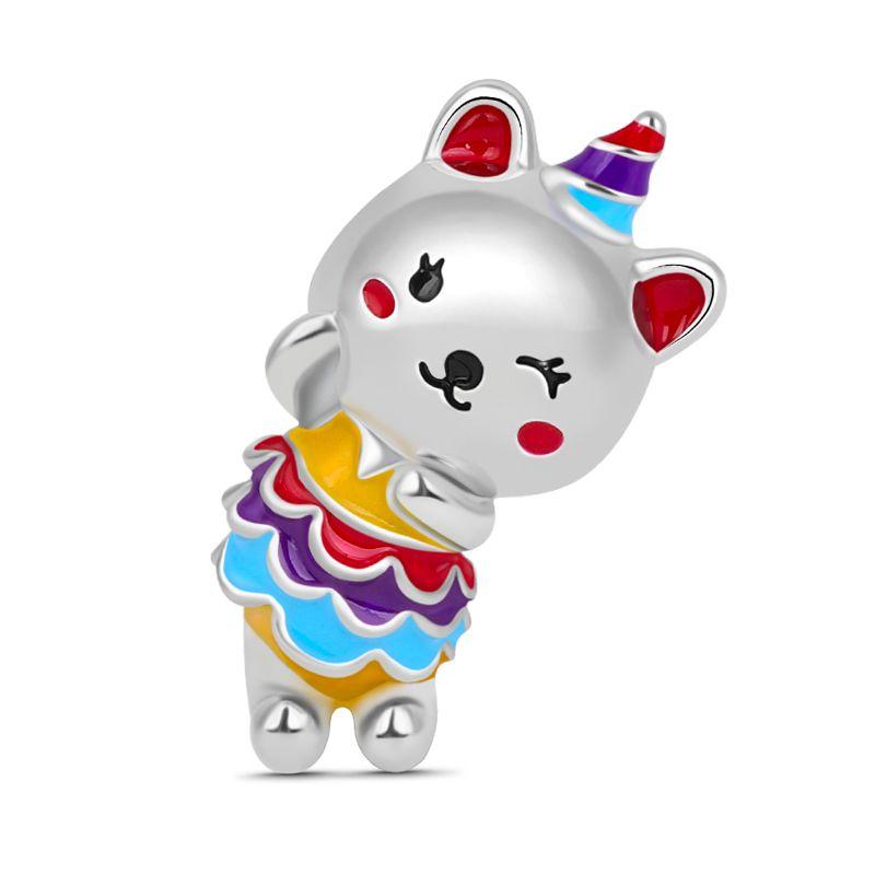 New-Sellingcopper Unicorn Rainbow Horse Charm Fit Original Bracelet Accessories Women Jewelry Gift