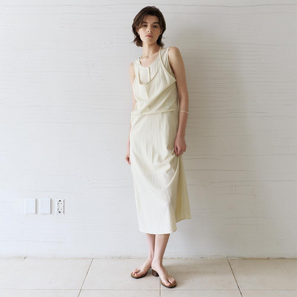 Nowood Dual Halter Dress (Cream)