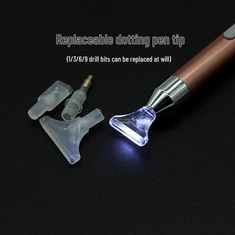 

USB Rechargeable LED Diamond Painting Multi-Head Drill Pen