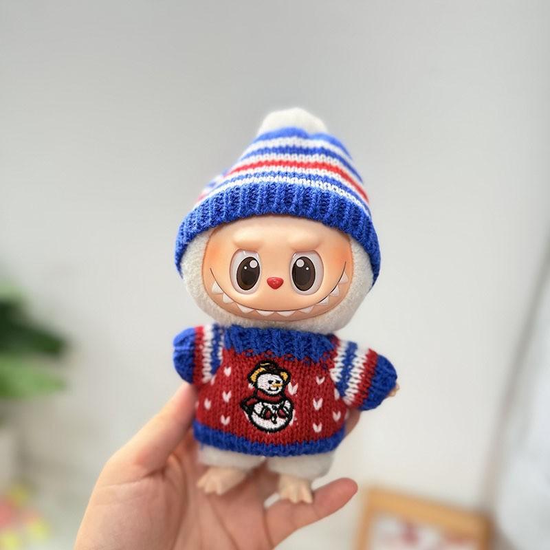 The First, Second and Third Generations of Christmas Baby Clothes Wear 17cm Pendants, and The Clothes Sit with Colored Beads Christmas Set.