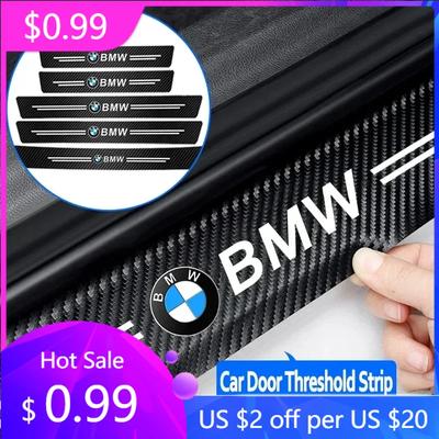 BAFF1 Hot 2025 Car Door Carbon Fiber Sill Protector Stickers For E91 E30 E34 E53 E61 E62 E93 G30 G20 G05 G11 E48 Series I3 I4 G07