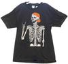 Skeleton Shirt Mens Medium Skull Gothcore Grunge Rock & Roll Skater Black NWOT