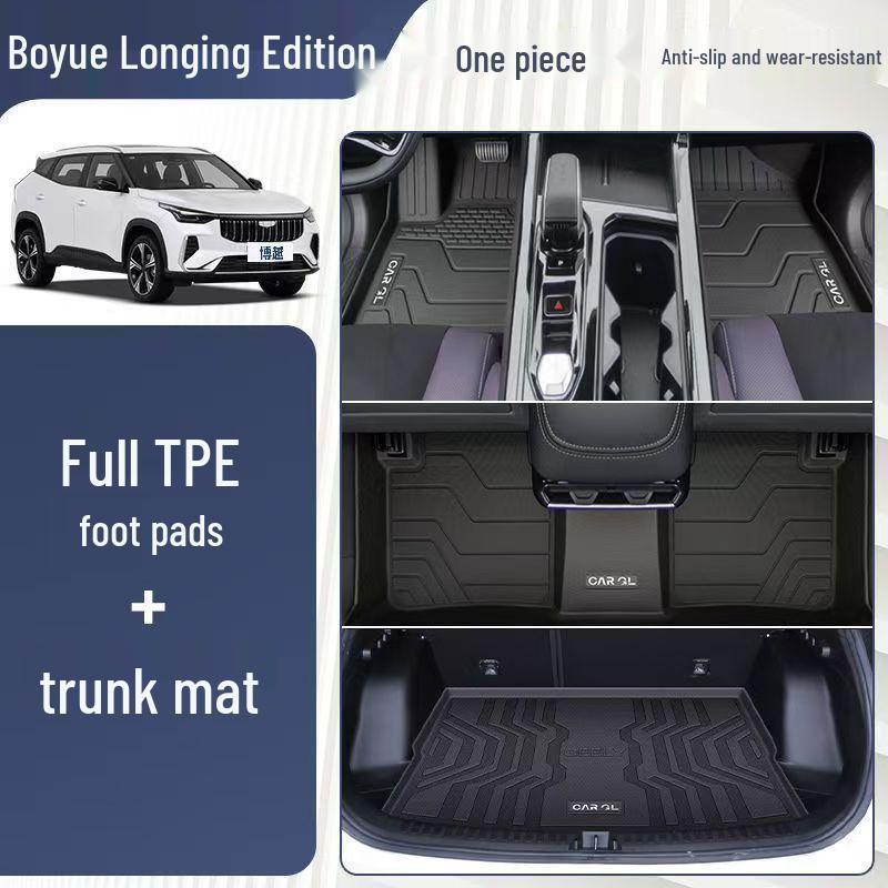 Full Coverage TPE Floor Mats for 23-26 Geely Xiangwang Models - Boyue Edition Car Accessories