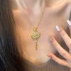 Court Style Colored Enamel Pearl Pendant Exquisite Antique Gold Craftsm Trendy Light Luxury Ruyi Tassel Necklace Wedding Jewelry