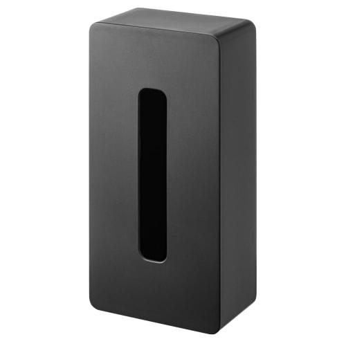 Yamazaki Magnetic Tissue Case, Regular Size, Black (Compatible Size: Inner Dimensions: Approx. W12 X D7 X H25cm) Tower Tissue Cover, Hides Packages, 5