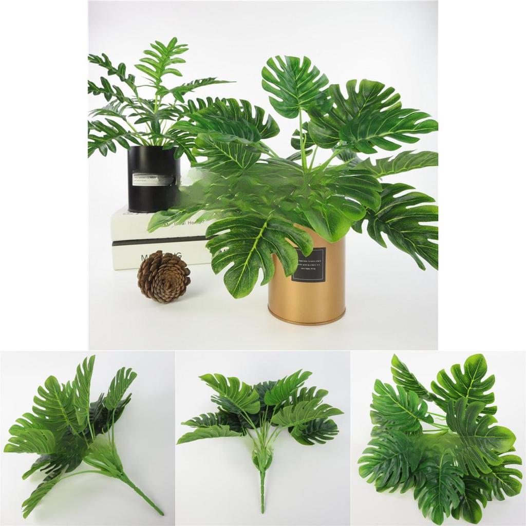 Realistic Fake Plant Wall Art With Monstera Deliciosa Liebm For Home Decor