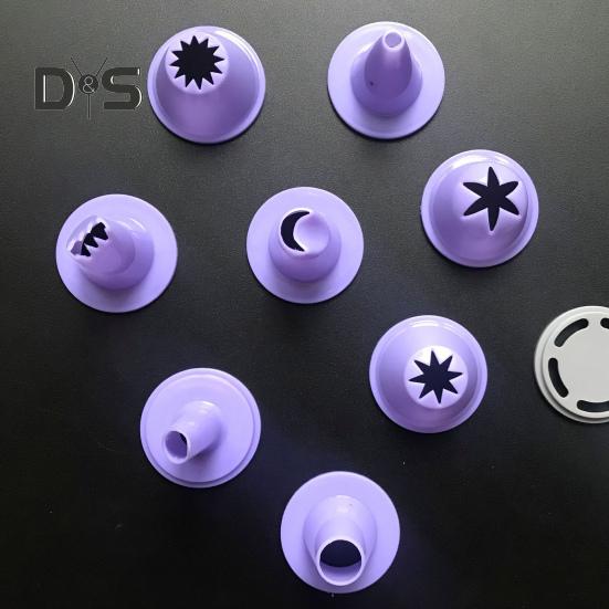 1 Set Purple Cream Syringe Food Grade Durable DIY Multi Discs Cake Decorating Injector