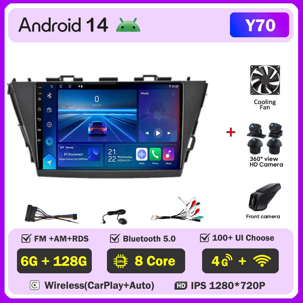 For Toyota Prius Plus V Alpha 2012-2017 Car Radio Player Car Carplay Screen Autoradio Mirror Link Car Intelligent Systems 8 Core