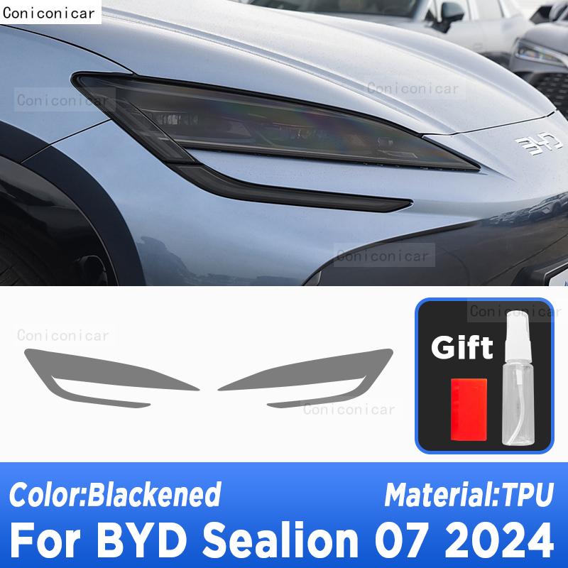 

For BYD Sealion 07 EV 2024 TPU Car Exterior Headlights Anti-Scratch Protective Film Cover Headlamps Repair Accessories Sticker A