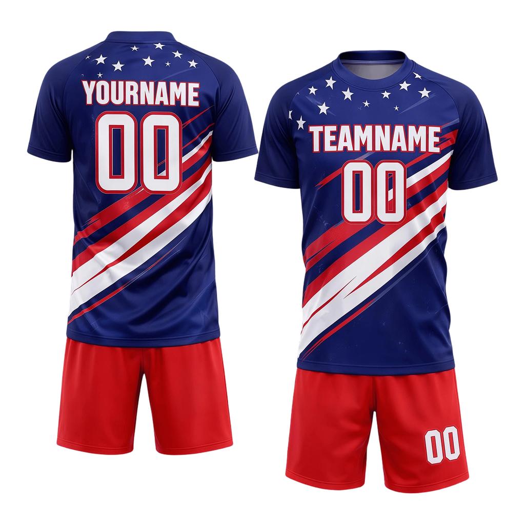 DIY Soccer Set for Men - 2 Piece Uniform, Plain Soccer Jerseys for Customization