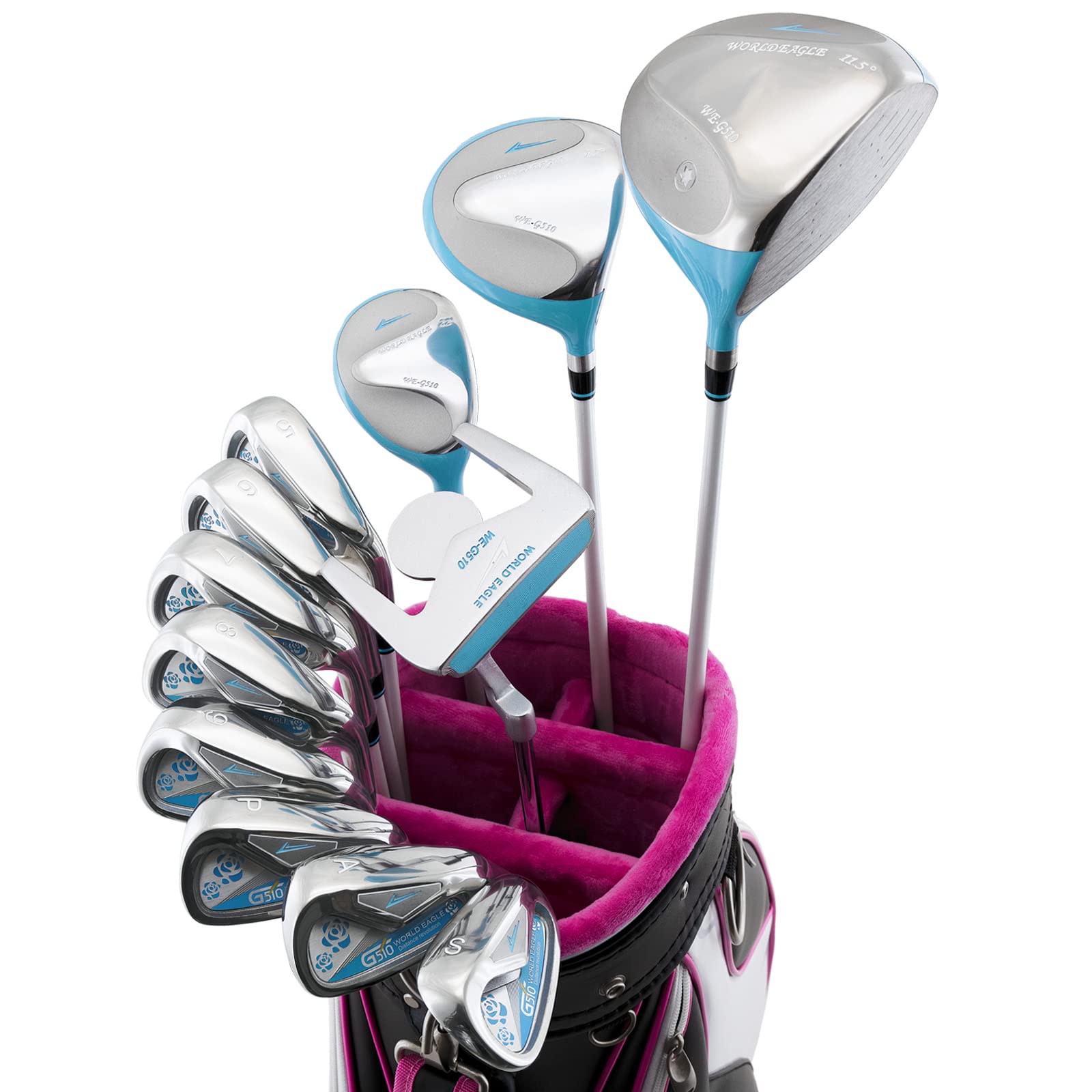 

WORLD EAGLE G510 Club Set 12 Clubs Women s Bag: 510 BBerry Beginner